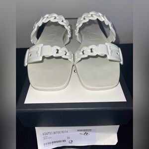 White Rubber Gucci Sandal